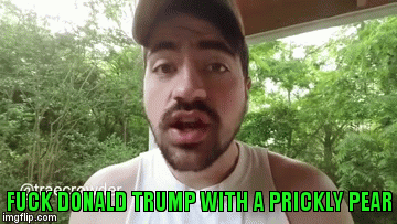 Fuck Trump with Prickly Pear | image tagged in gifs,funny,political | made w/ Imgflip video-to-gif maker