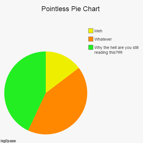 image tagged in funny,pie charts,boring,bored,pointless,stupid | made w/ Imgflip chart maker
