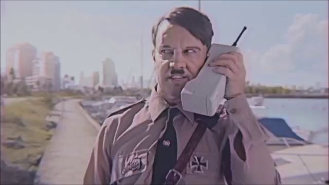 hitler phoning in kung fury Blank Meme Template