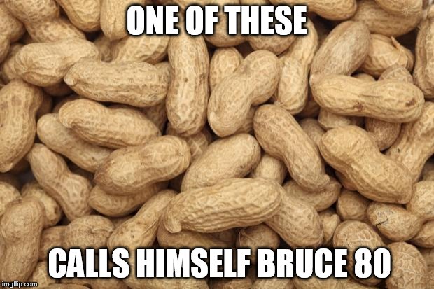 Deez Nuts | ONE OF THESE; CALLS HIMSELF BRUCE 80 | image tagged in deez nuts | made w/ Imgflip meme maker