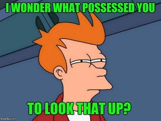 Futurama Fry Meme | I WONDER WHAT POSSESSED YOU TO LOOK THAT UP? | image tagged in memes,futurama fry | made w/ Imgflip meme maker