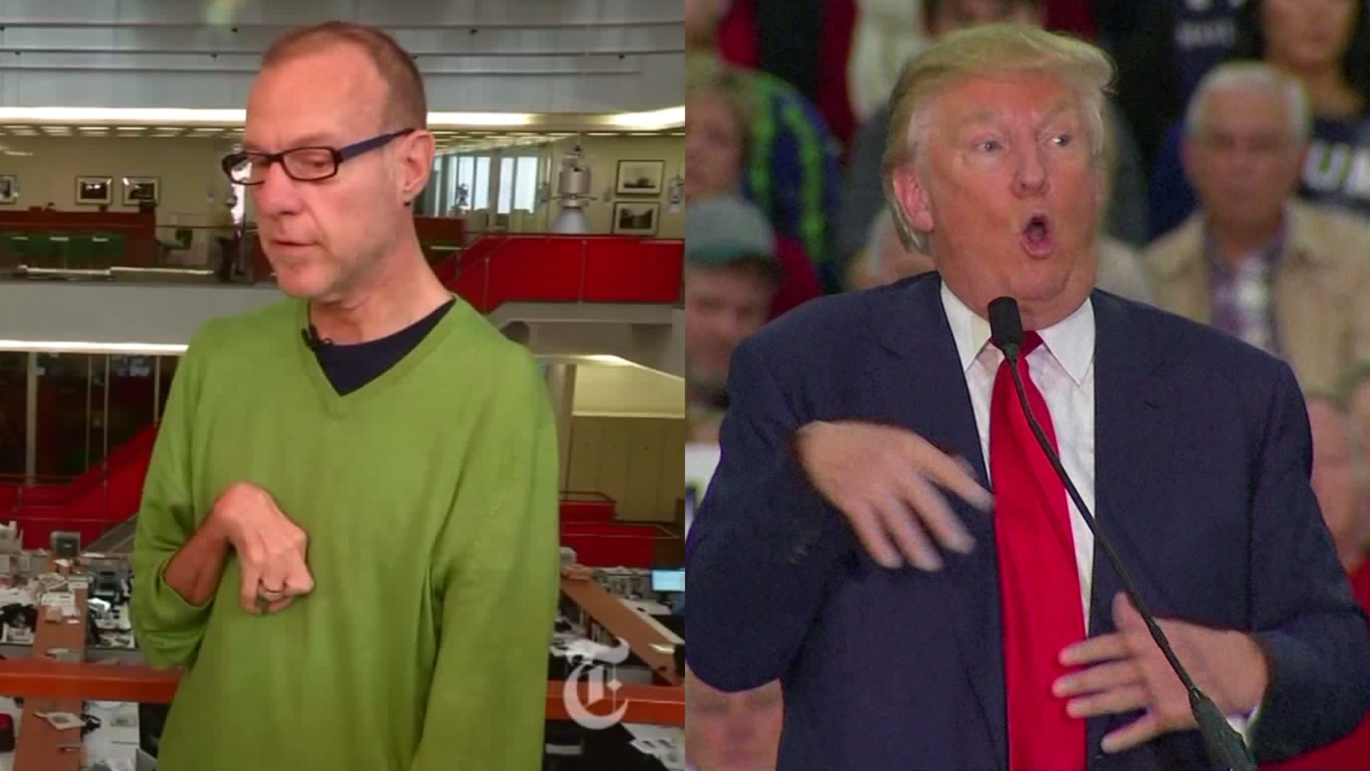 High Quality Trump Mocking Disabled Journalist Blank Meme Template