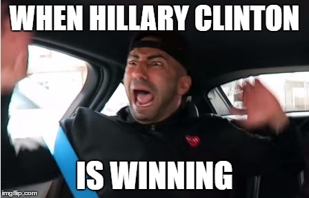 NOOOOO!! | WHEN HILLARY CLINTON; IS WINNING | image tagged in memes,politics,fouseytube scared | made w/ Imgflip meme maker