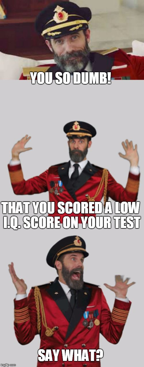 It's that obvious | YOU SO DUMB! THAT YOU SCORED A LOW I.Q. SCORE ON YOUR TEST; SAY WHAT? | image tagged in it's that obvious | made w/ Imgflip meme maker