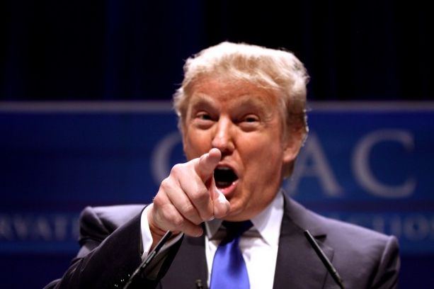 High Quality Donald Trump Pointing Blank Meme Template