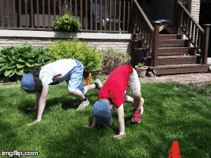 Burpees on the front lawn | image tagged in gifs | made w/ Imgflip images-to-gif maker