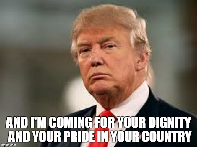 AND I'M COMING FOR YOUR DIGNITY AND YOUR PRIDE IN YOUR COUNTRY | made w/ Imgflip meme maker