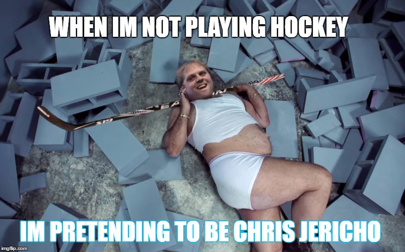 WHEN IM NOT PLAYING HOCKEY; IM PRETENDING TO BE CHRIS JERICHO | image tagged in phill kessel,wwe | made w/ Imgflip meme maker