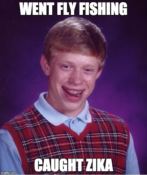 Bad Luck Brian | WENT FLY FISHING; CAUGHT ZIKA | image tagged in memes,bad luck brian,funny | made w/ Imgflip meme maker