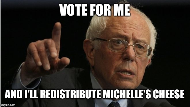 VOTE FOR ME AND I'LL REDISTRIBUTE MICHELLE'S CHEESE | made w/ Imgflip meme maker