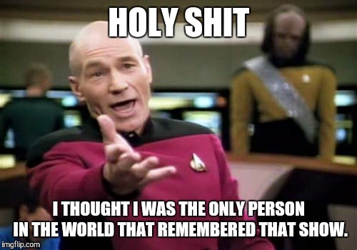Picard Wtf Meme | HOLY SHIT I THOUGHT I WAS THE ONLY PERSON IN THE WORLD THAT REMEMBERED THAT SHOW. | image tagged in memes,picard wtf | made w/ Imgflip meme maker
