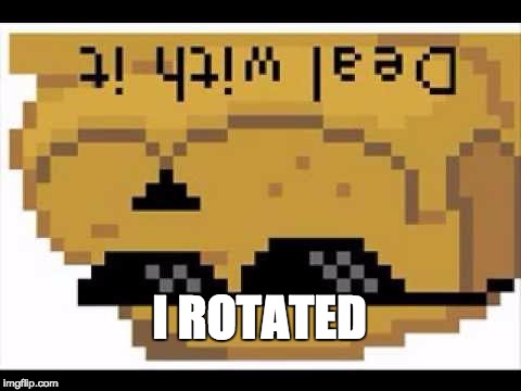 Deal with it :3 | I ROTATED | image tagged in deal with it,rotate,memes,funny,funny memes | made w/ Imgflip meme maker