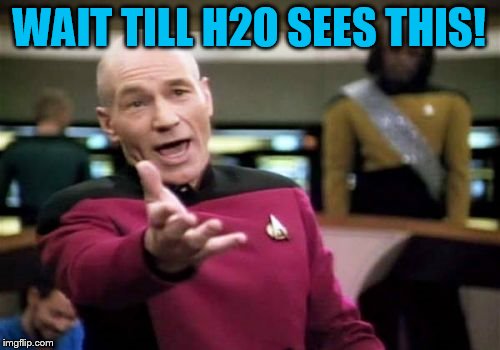 Picard Wtf Meme | WAIT TILL H2O SEES THIS! | image tagged in memes,picard wtf | made w/ Imgflip meme maker