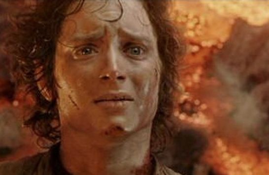 Frodo in Mt Doom Blank Meme Template