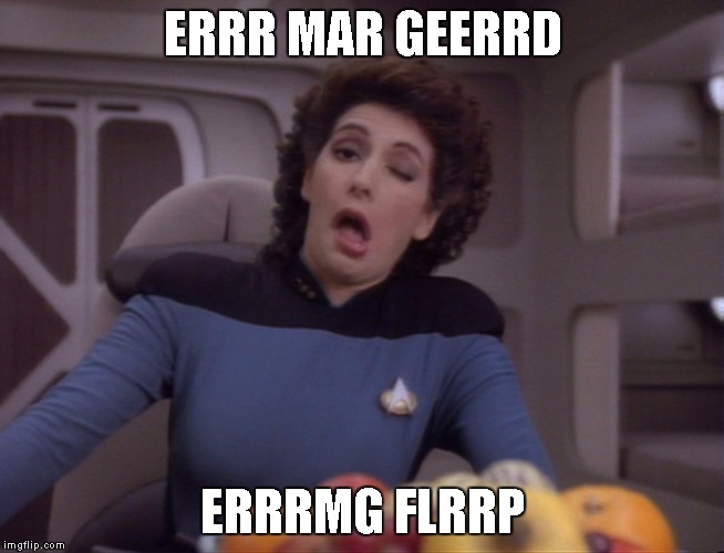 Special Ed Troy | ERRR MAR GEERRD; ERRRMG FLRRP | image tagged in funny,star trek,memes,troy,enterprise | made w/ Imgflip meme maker