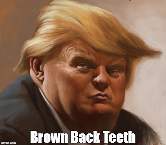 "Brown Back Teeth" | Brown Back Teeth | image tagged in mendacity,falsehood,lies,bullshit,bilge,nonsense | made w/ Imgflip meme maker