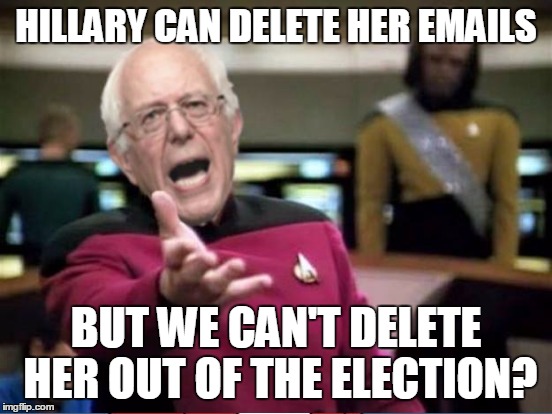HILLARY CAN DELETE HER EMAILS BUT WE CAN'T DELETE HER OUT OF THE ELECTION? | made w/ Imgflip meme maker