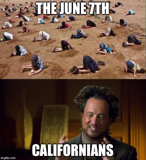 libidiots | THE JUNE 7TH; CALIFORNIANS | image tagged in libidiots | made w/ Imgflip meme maker