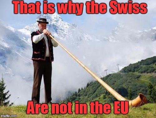 That is why the Swiss Are not in the EU | made w/ Imgflip meme maker