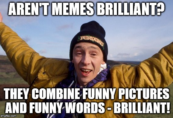 Fast Show memes? Brilliant! | AREN'T MEMES BRILLIANT? THEY COMBINE FUNNY PICTURES AND FUNNY WORDS - BRILLIANT! | image tagged in fast show brilliant,memes,tv,british tv | made w/ Imgflip meme maker