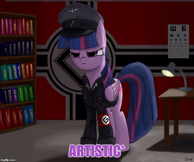 ARTISTIC* | image tagged in twilight sparkle as a grammar nazi | made w/ Imgflip meme maker