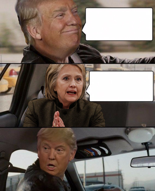 Donald Driving Blank Meme Template