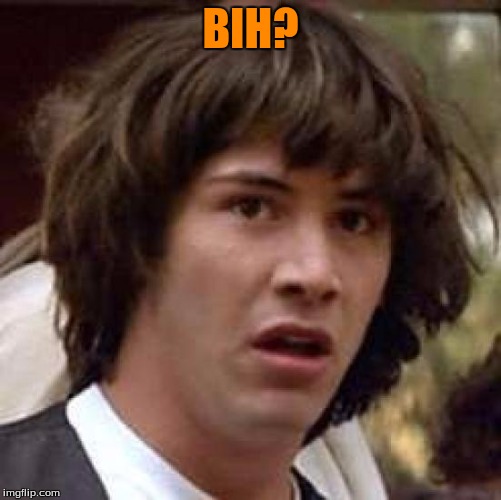 Conspiracy Keanu Meme | BIH? | image tagged in memes,conspiracy keanu | made w/ Imgflip meme maker