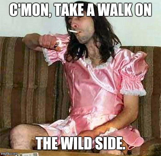C'MON, TAKE A WALK ON THE WILD SIDE. | made w/ Imgflip meme maker