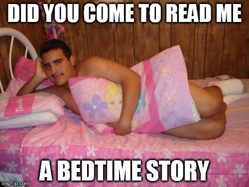 Sexy | DID YOU COME TO READ ME; A BEDTIME STORY | image tagged in sexy | made w/ Imgflip meme maker