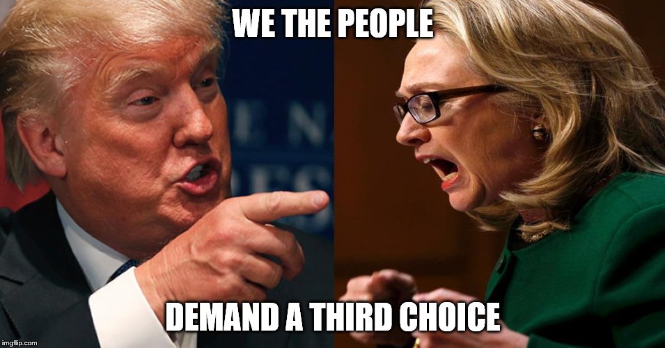 We The People | WE THE PEOPLE; DEMAND A THIRD CHOICE | image tagged in memes,funny,political meme | made w/ Imgflip meme maker