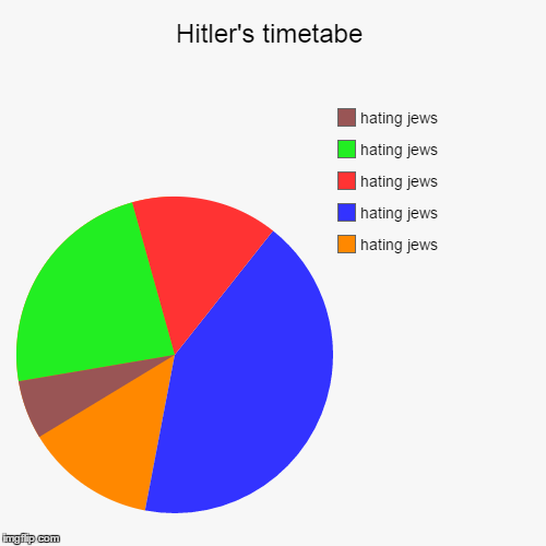 image tagged in funny,time,hitler,pie charts,simple | made w/ Imgflip chart maker