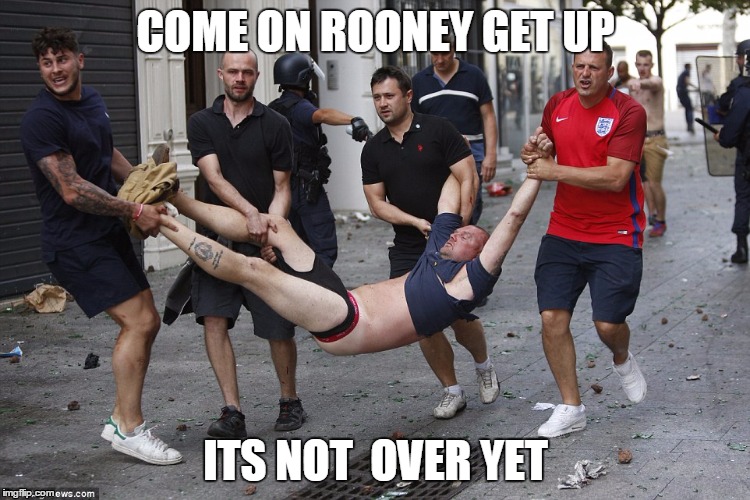 england euro 2016 | COME ON ROONEY GET UP; ITS NOT  OVER YET | image tagged in euro 2016 | made w/ Imgflip meme maker