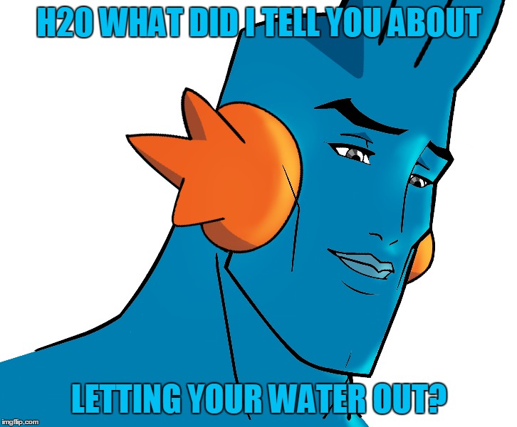 H20 WHAT DID I TELL YOU ABOUT LETTING YOUR WATER OUT? | made w/ Imgflip meme maker