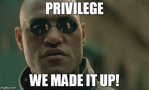 Matrix Morpheus | PRIVILEGE; WE MADE IT UP! | image tagged in memes,matrix morpheus | made w/ Imgflip meme maker