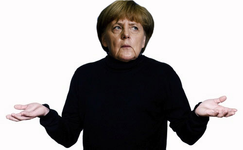 angela merkel shrug Blank Meme Template