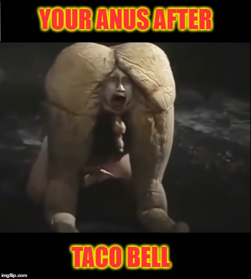 After Taco Bell | YOUR ANUS AFTER; TACO BELL | image tagged in after taco bell | made w/ Imgflip meme maker