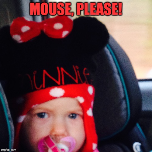 When the Hot Dog Dance is done... | MOUSE, PLEASE! | image tagged in mickey mouse,baby,cute,minnie | made w/ Imgflip meme maker