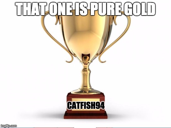 THAT ONE IS PURE GOLD CATFISH94 | made w/ Imgflip meme maker