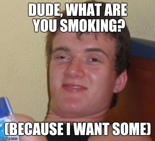 10 Guy Meme | DUDE, WHAT ARE YOU SMOKING? (BECAUSE I WANT SOME) | image tagged in memes,10 guy | made w/ Imgflip meme maker