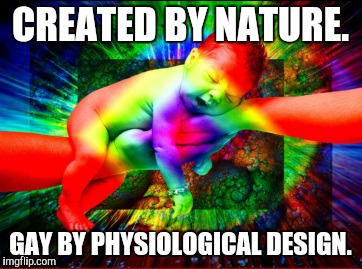  CREATED BY NATURE. GAY BY PHYSIOLOGICAL DESIGN. | image tagged in prayfororlando,gay,gay pride,gay pride flag,baby,lgbt | made w/ Imgflip meme maker