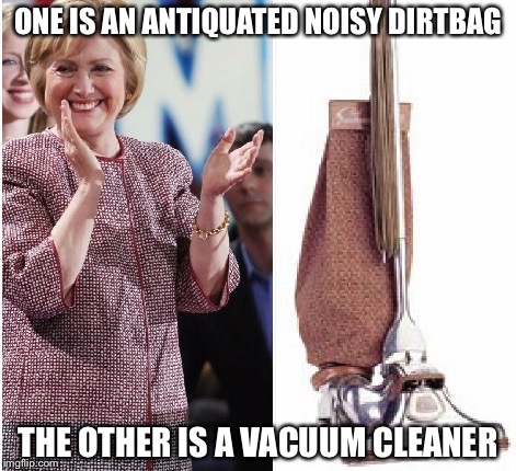 ONE IS AN ANTIQUATED NOISY DIRTBAG THE OTHER IS A VACUUM CLEANER | image tagged in president electrolux | made w/ Imgflip meme maker