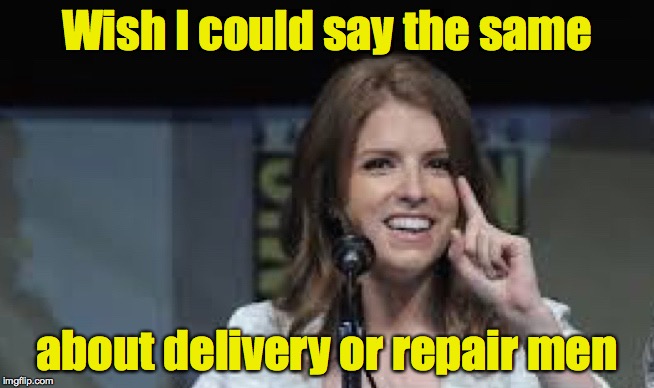 Condescending Anna | Wish I could say the same about delivery or repair men | image tagged in condescending anna | made w/ Imgflip meme maker