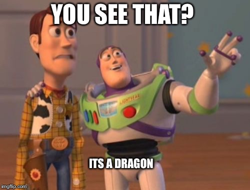 X, X Everywhere Meme | YOU SEE THAT? ITS A DRAGON | image tagged in memes,x x everywhere | made w/ Imgflip meme maker