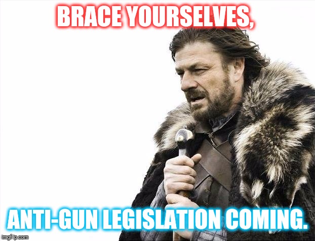 The agenda.  | BRACE YOURSELVES, ANTI-GUN LEGISLATION COMING. | image tagged in memes,brace yourselves x is coming,gun control | made w/ Imgflip meme maker