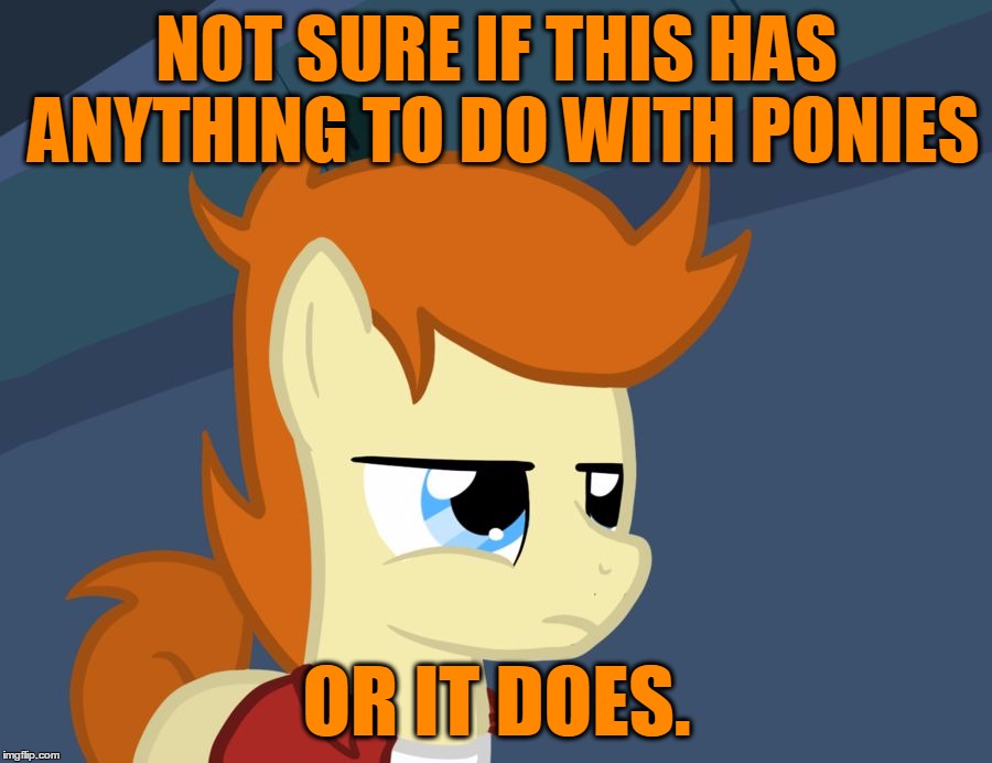 Futurama Fry Pony | NOT SURE IF THIS HAS ANYTHING TO DO WITH PONIES OR IT DOES. | image tagged in futurama fry pony | made w/ Imgflip meme maker