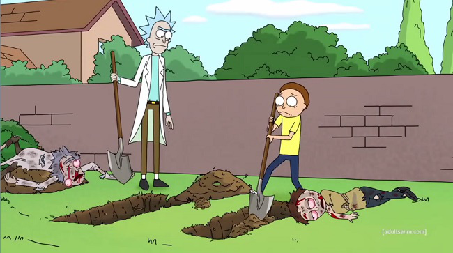 High Quality Rick and Morty Burial Blank Meme Template