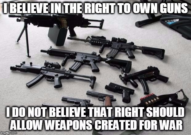 I BELIEVE IN THE RIGHT TO OWN GUNS | made w/ Imgflip meme maker