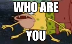 Spongegar | WHO ARE; YOU | image tagged in spongegar meme | made w/ Imgflip meme maker