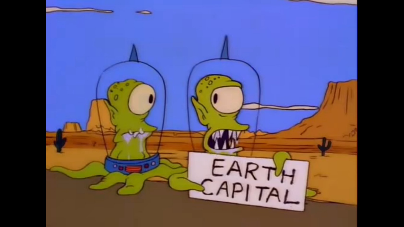 Kodos and Kang - Earth Capital Blank Meme Template