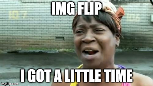 Ain't Nobody Got Time For That Meme | IMG FLIP; I GOT A LITTLE TIME | image tagged in memes,aint nobody got time for that | made w/ Imgflip meme maker